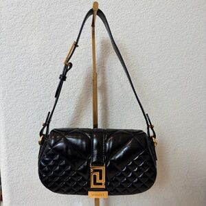 Versace Black Quilted Women's Bag